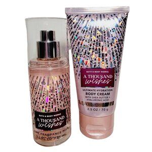 A THOUSAND WISHES Bath & Body Works TRAVEL Size Set 2.5oz NEW